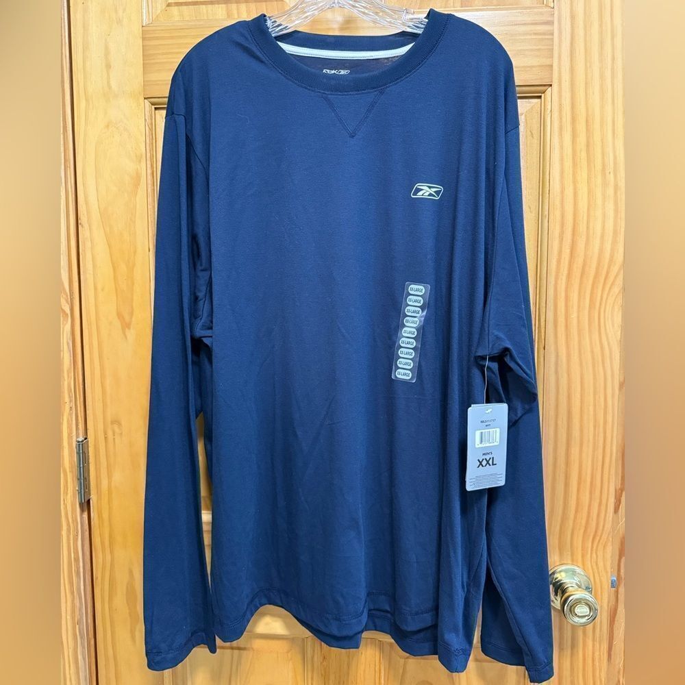NWT Reebok Men's Navy Long Sleeve Shirt size XXL